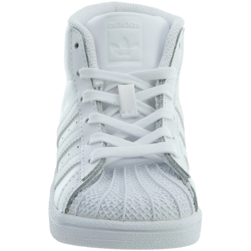 NEW Adidas Pro Model INF Baby Toddler Size 9K White HighTop Sneakers IN BOX $55 - Picture 4 of 8
